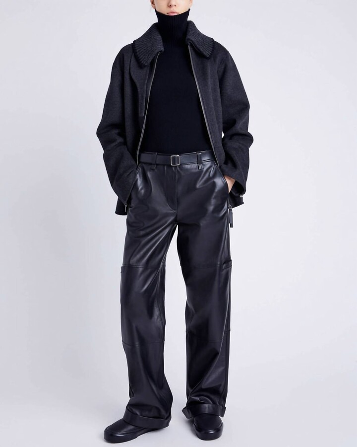 Proenza Schouler White Label Women's Mason Leather Pants In Black