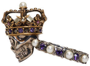 Alexander McQueen Silver King Skull Ring