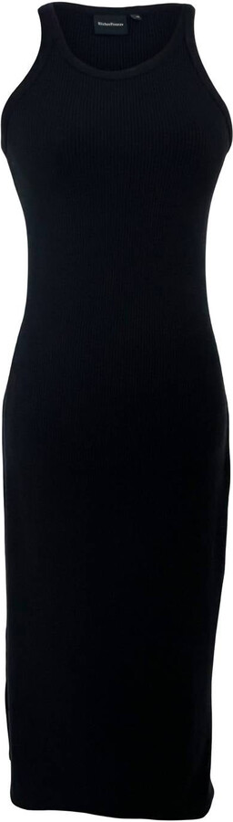 Richer Poorer Sleeveless Ribbed Knit Midi Dress In Black