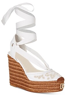 White Tie Wedges | Shop the world's largest collection of fashion |  ShopStyle