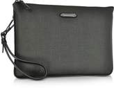 Thumbnail for your product : Ermenegildo Zegna Slate Coated Canvas and Leather Men's Clutch