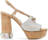 Casadei cork platform sandals 