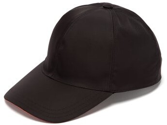 Prada Logo-applique Nylon Cap - Mens - Black Orange - ShopStyle Hats