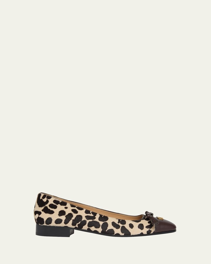Valentino Garavani VLogo Valet Du Roi Pony Hair Ballerina Flats