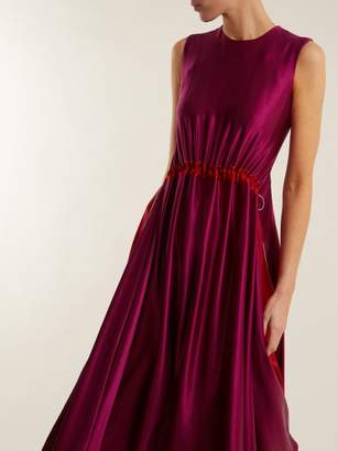 Roksanda Keeva Silk Satin Dress - Womens - Purple Multi