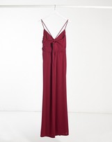 Thumbnail for your product : Lipsy cami maxi dress with wrap skirt in red