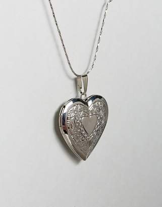 Reclaimed Vintage Inspired Engraved Heart Locket
