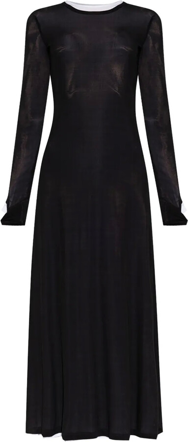Helmut Lang Double-Layer Maxi Dress