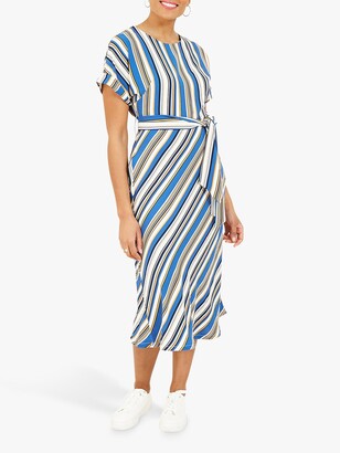 Yumi Striped Day Dress, Blue/Multi