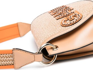 Ganni Banner Saddle Raffia - ShopStyle Shoulder Bags