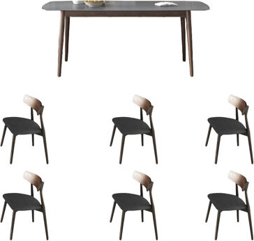 ComfySofa.s Contemporary Oak Dining Set with Stone