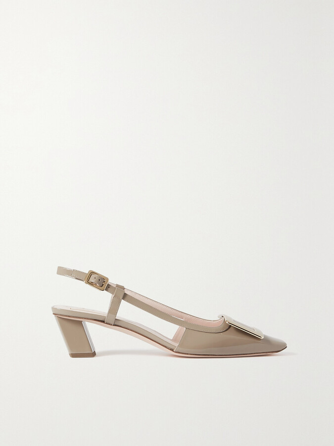 taupe slingback pumps