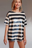 Thumbnail for your product : Silence & Noise Silence + Noise Striped Rocker Sequin Tee