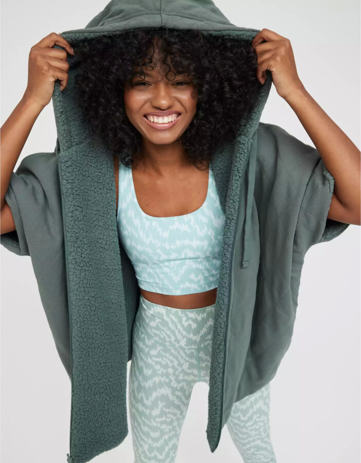 aerie OFFLINE By Sherpa Lined Cape - ShopStyle Outerwear