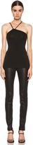 Thumbnail for your product : Helmut Lang Asymmetric Micro-Blend Tank in Black