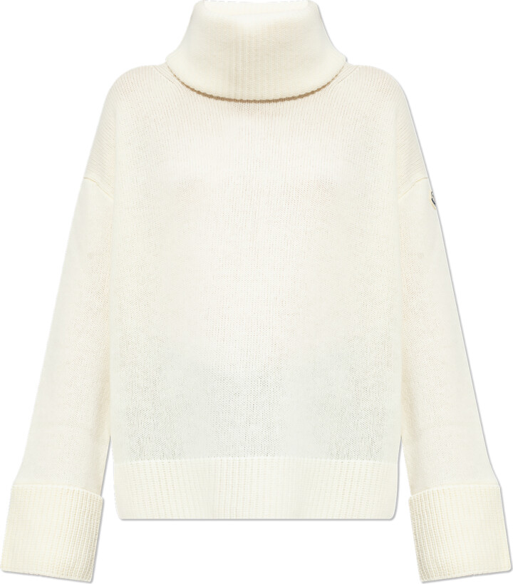 Moncler 'Dolcevita' Wool Turtleneck Sweater, , - Cream