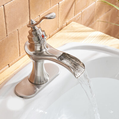 DFI Waterfall Single Hole Bathroom Faucet with Drain Assembly