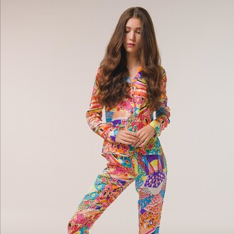 Gelso Milano - Harlequin Print 100% Silk Pyjama Set - ShopStyle Pajamas