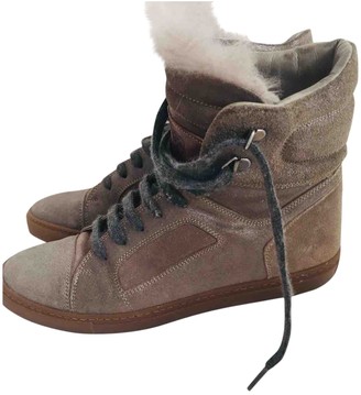 Brunello Cucinelli Beige Leather Boots