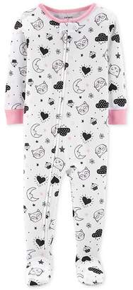 Carter's Baby Girls Printed Footed Pajamas