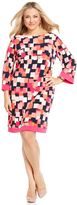 Thumbnail for your product : Jessica Howard Plus Size Geo-Print Shift
