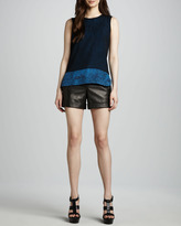 Thumbnail for your product : Tibi Leather Trouser-Cut Shorts