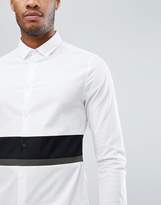Thumbnail for your product : ASOS Tall Muscle Cut & Sew Panel Shirt