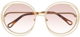 Thumbnail for your product : Chloé Sunglasses Carlina Chain sunglasses