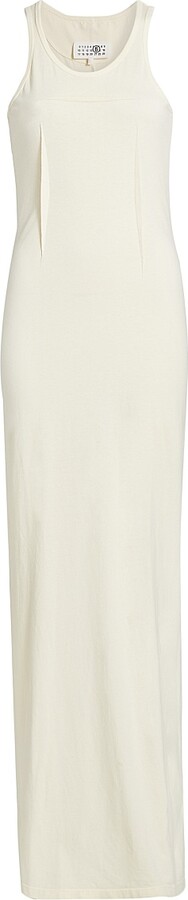 MM6 MAISON MARGIELA Women's Tank Maxi Dress - Vanilla Yellow - Size Large