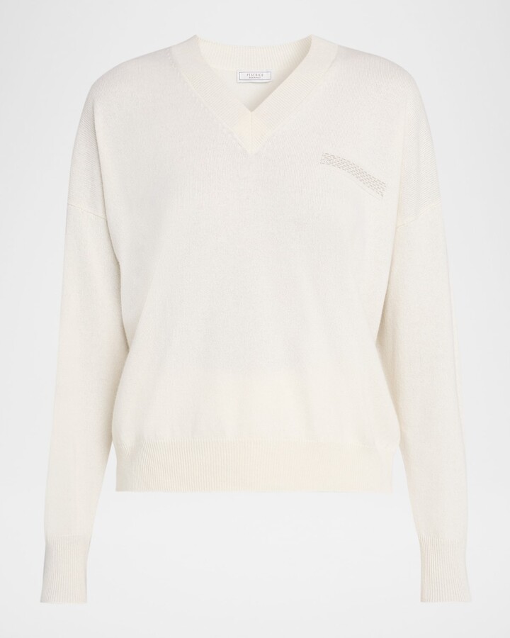 Peserico Punto Luce Wool-Blend Knit Sweater
