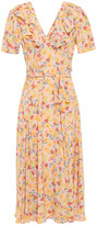 Thumbnail for your product : By Ti Mo Ruffled Floral-print Crepe De Chine Midi Dress