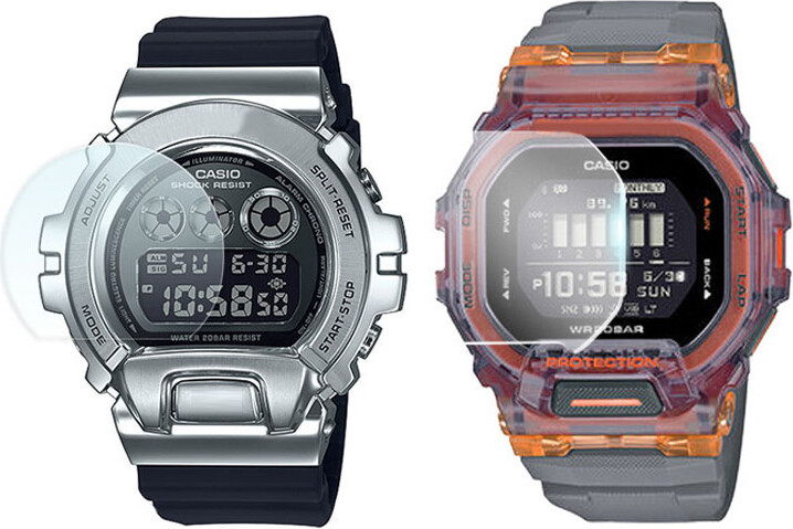 Caysolle Hard Glass Screen Protector Cover Film For Casio G-SHOCK GBD-200/DW-5600/GBX-100/GMW-B5000/GX-56/GW-6900 DW5600 DW6900 Watch