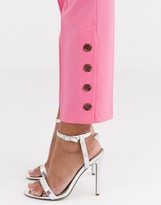 Thumbnail for your product : ASOS DESIGN DESIGN slim pants with ankle button detail