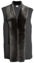 Thumbnail for your product : Lafayette 148 New York Plus Size Women's Merino Blend Vest With Genuine Shearling Trim