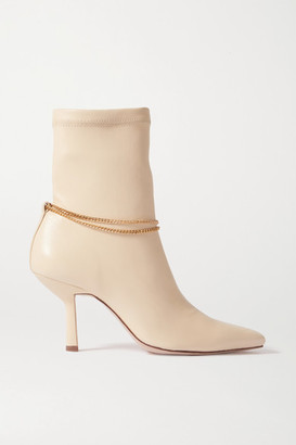womens cream ankle boots