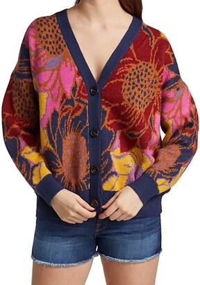 farm rio floral dots cardigan