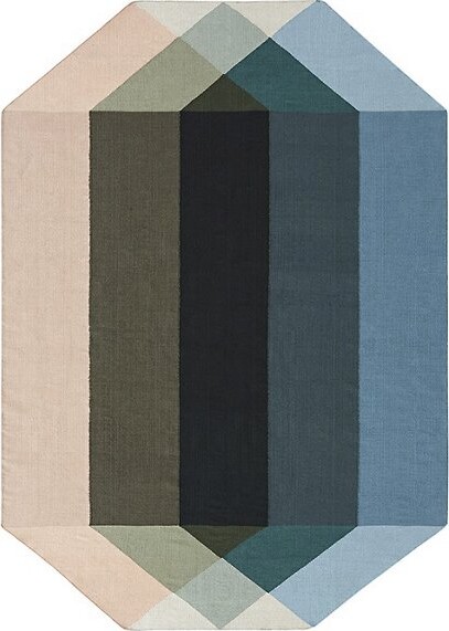 GAN RUGS Diamond Indoor/Outdoor Area Rug in Yellow, Size: 5 ft 7 " x 7 ft 3 "