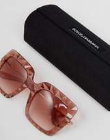 Thumbnail for your product : Dolce & Gabbana over sized square sunglasses in rose pink