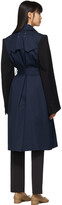 Thumbnail for your product : Maison Margiela Navy & Black Cotton Twill Trench Coat