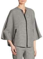 Thumbnail for your product : Akris Punto Zip Front Houndstooth Cape