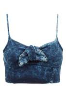 Thumbnail for your product : Select Fashion Fashion Womens Blue Bonita Jersey Denim Bralette - size 12