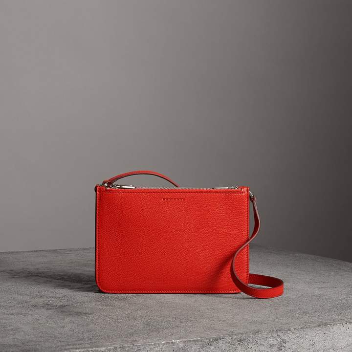 Burberry Triple Zip Grainy Leather Crossbody Bag ShopStyle Clutches