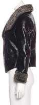 Thumbnail for your product : Armani Collezioni Embossed Vegan Leather Jacket