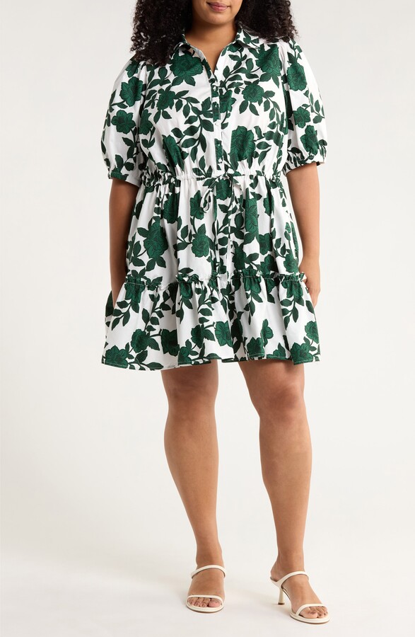 Sugar Lips Kane Floral Stacie Cotton Shirtdress