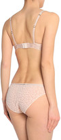 Thumbnail for your product : Stella McCartney Fleur Dancing Flocked Stretch-mesh Soft-cup Triangle Bra