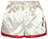 Thumbnail for your product : Tommy Hilfiger Satin shorts with appliquA