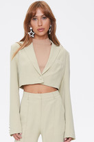 Thumbnail for your product : Forever 21 Cropped Notched-Lapel Blazer