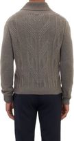 Thumbnail for your product : Barneys New York Shawl-Collar Aran Sweater-White