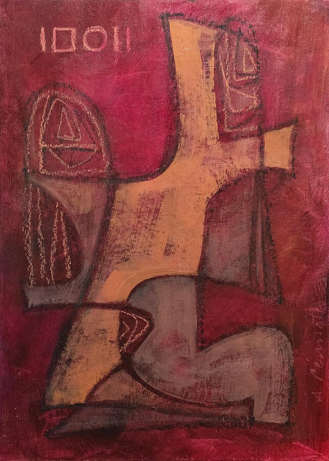 Anna Pennati, "Immagine in archetipo 8" by Anna Pennati, acrilyc on board, 2016