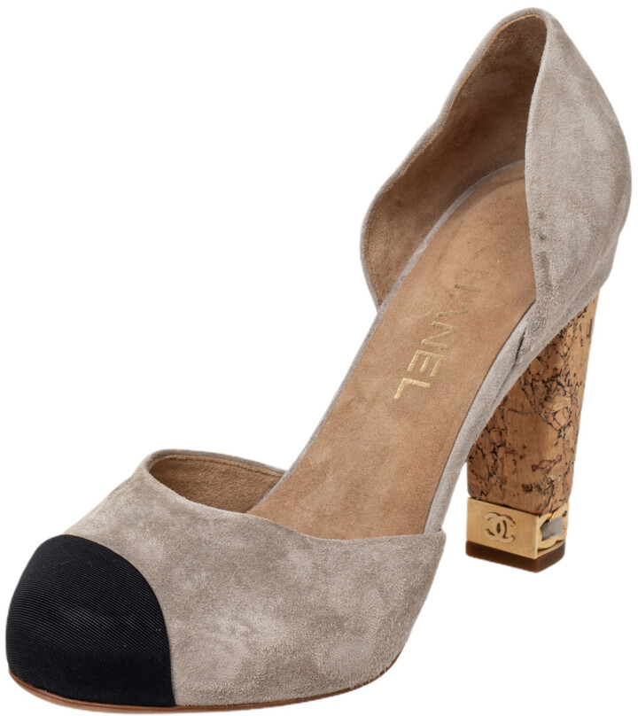 cork heels pumps